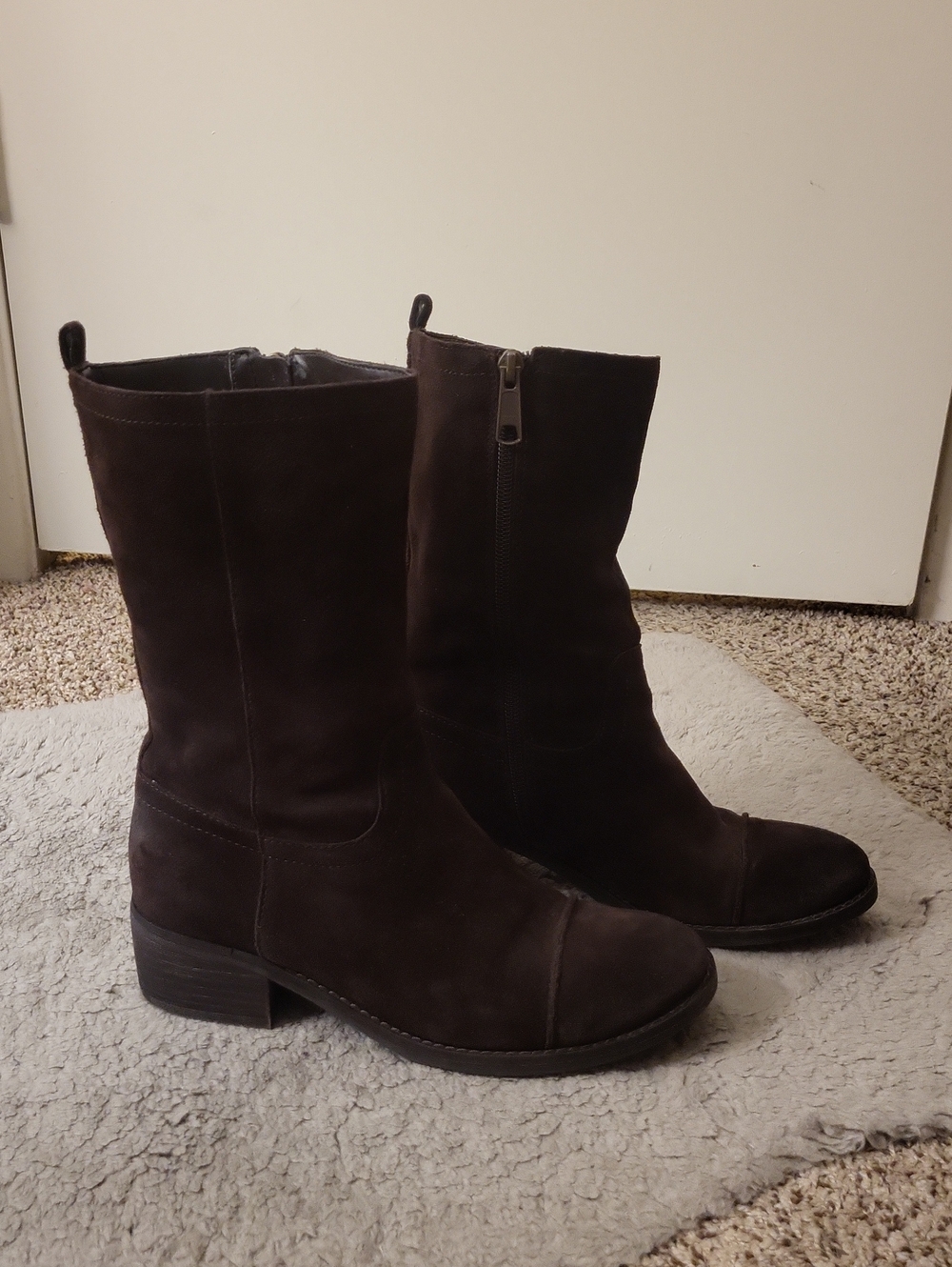 Jessica Simpson Chocolate Brown Suede Slouch Boots Size 8M – Original Box